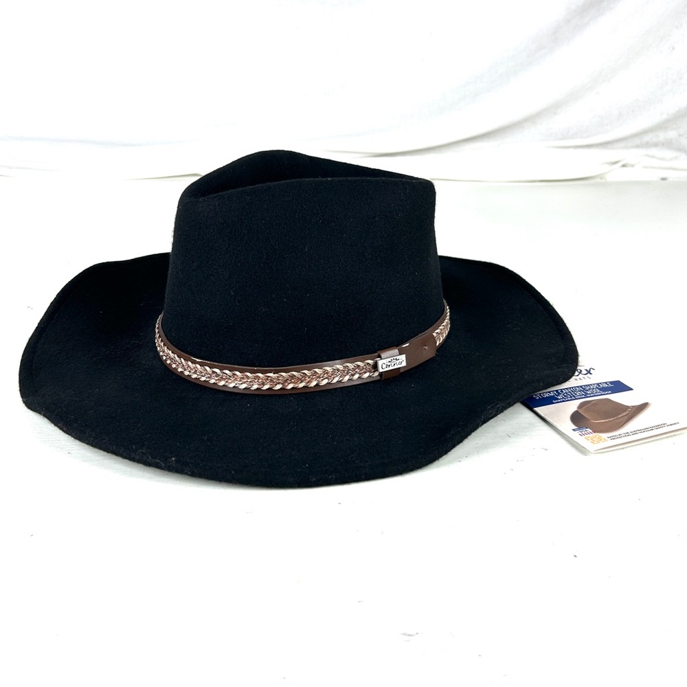 Conner Stormy Canyon Shapeable Men Cowboy Western Wool Hat, Medium - Black